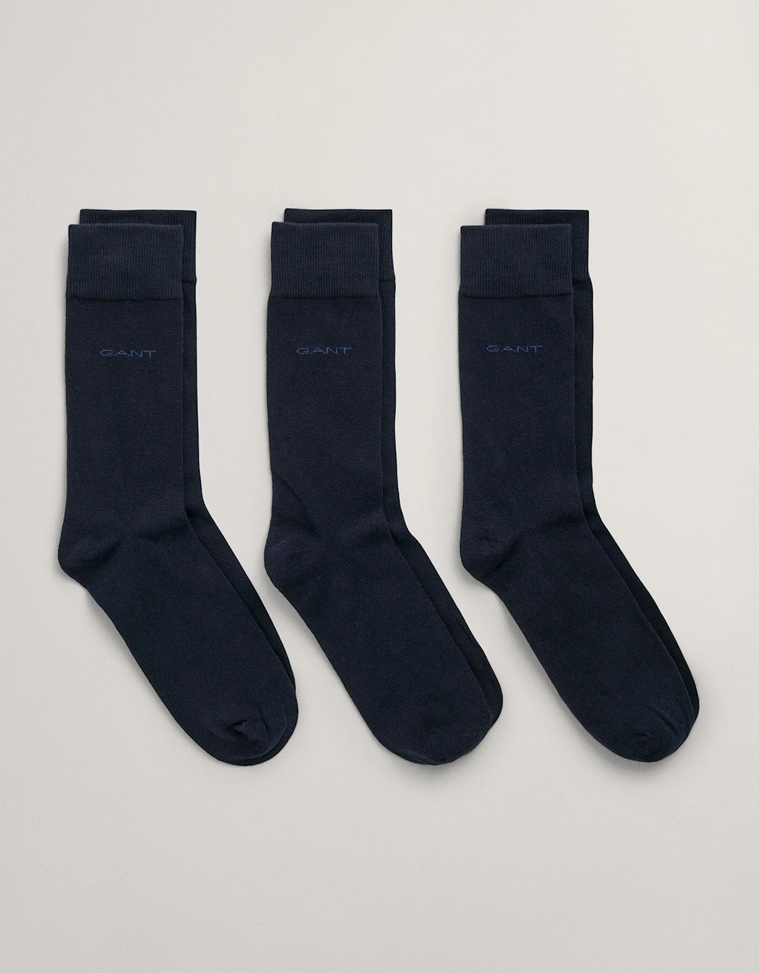 Gant Men's Navy Soft Cotton Socks 3-Pack - 410 Marine - Size: 9/9.5/10/10.5/11