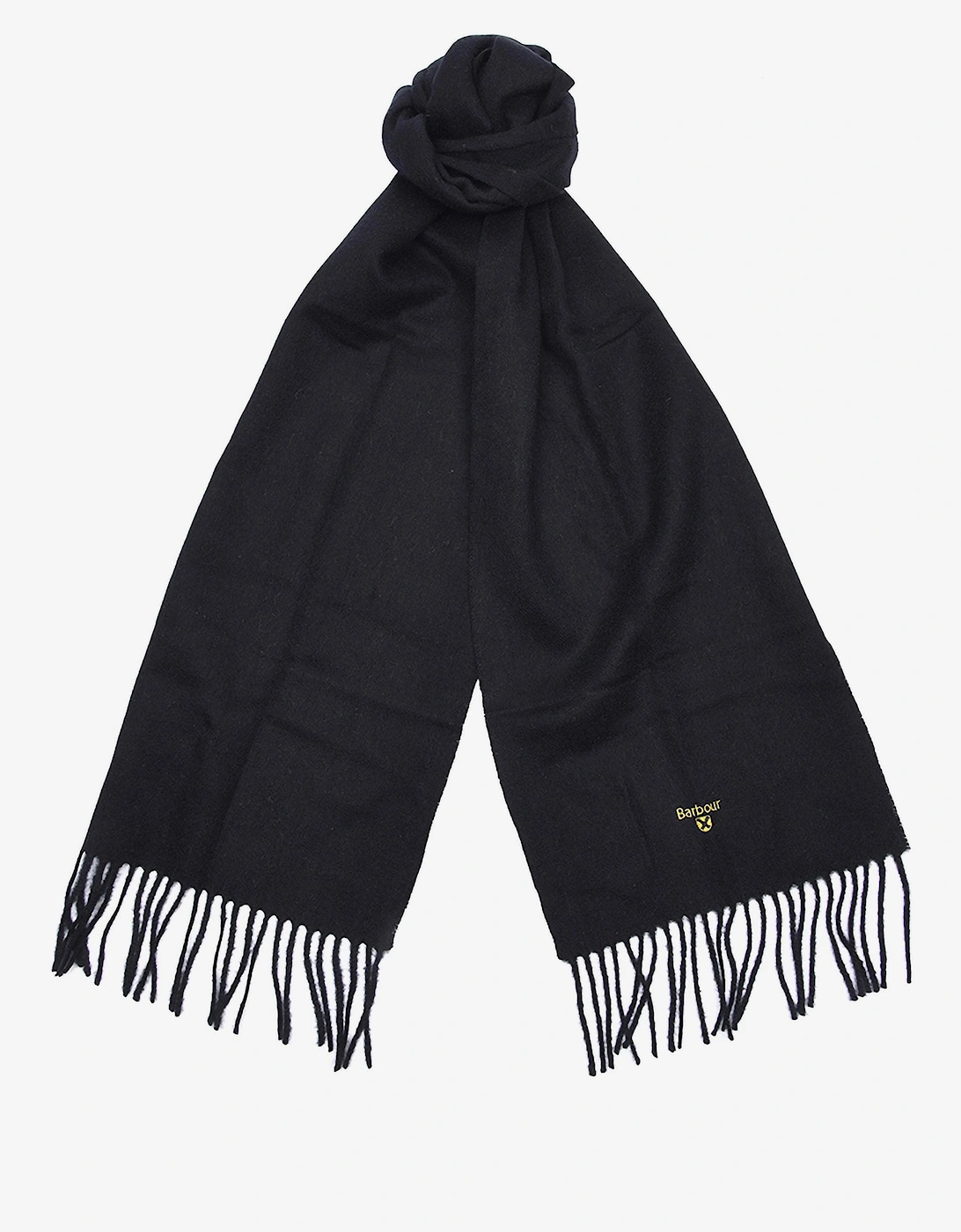 Unisex Plain Lambswool Scarf - Black, 7 of 6
