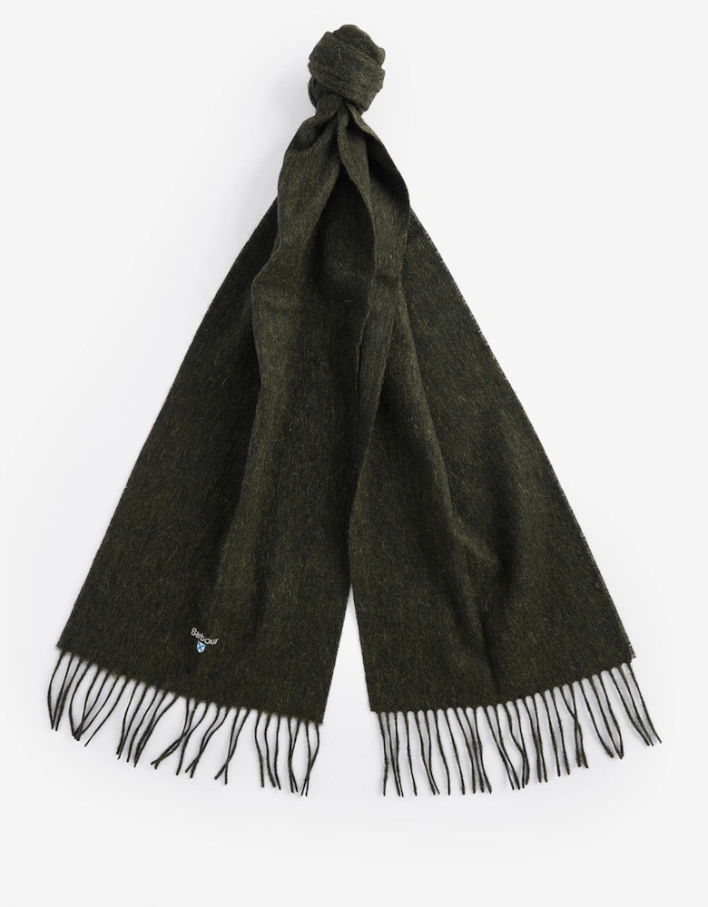 Unisex Plain Lambswool Scarf - Seaweed