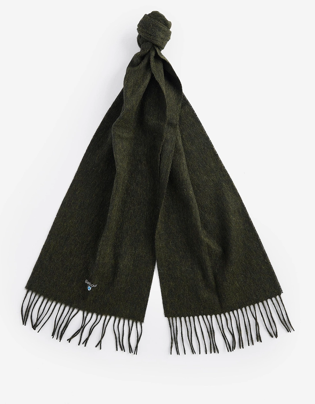 Unisex Plain Lambswool Scarf - Seaweed, 6 of 5
