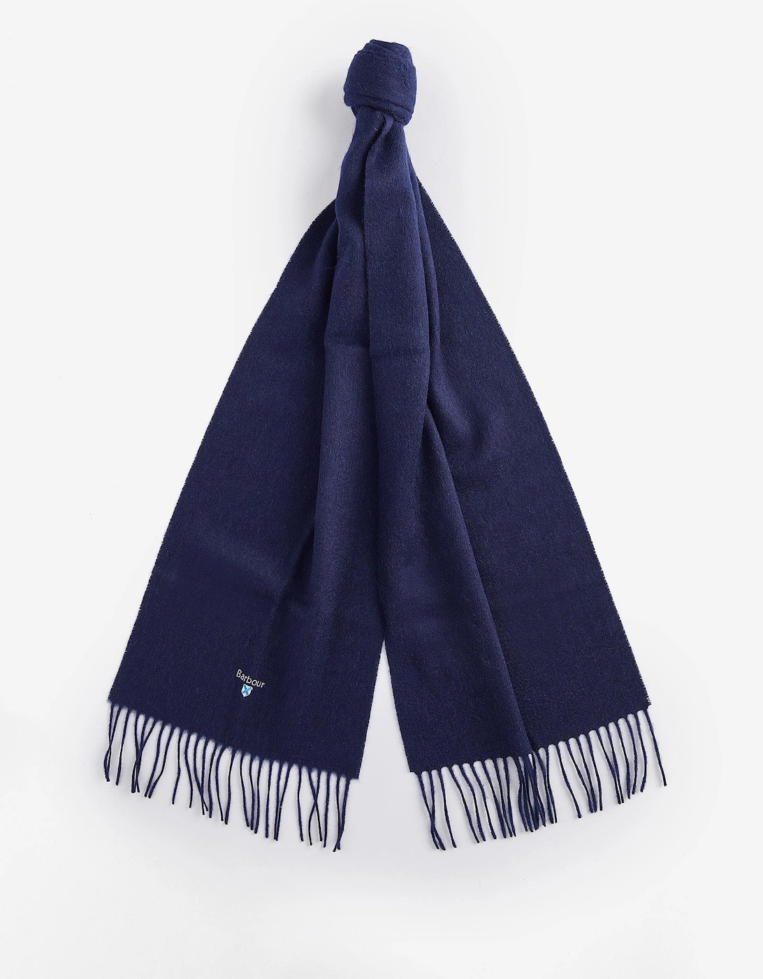 Unisex Plain Lambswool Scarf - Navy, 6 of 5