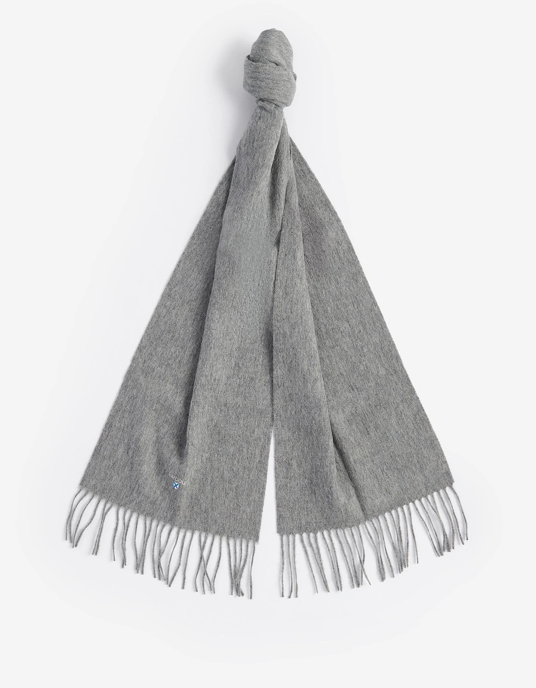 Unisex Plain Lambswool Scarf - Light Grey Marl, 6 of 5