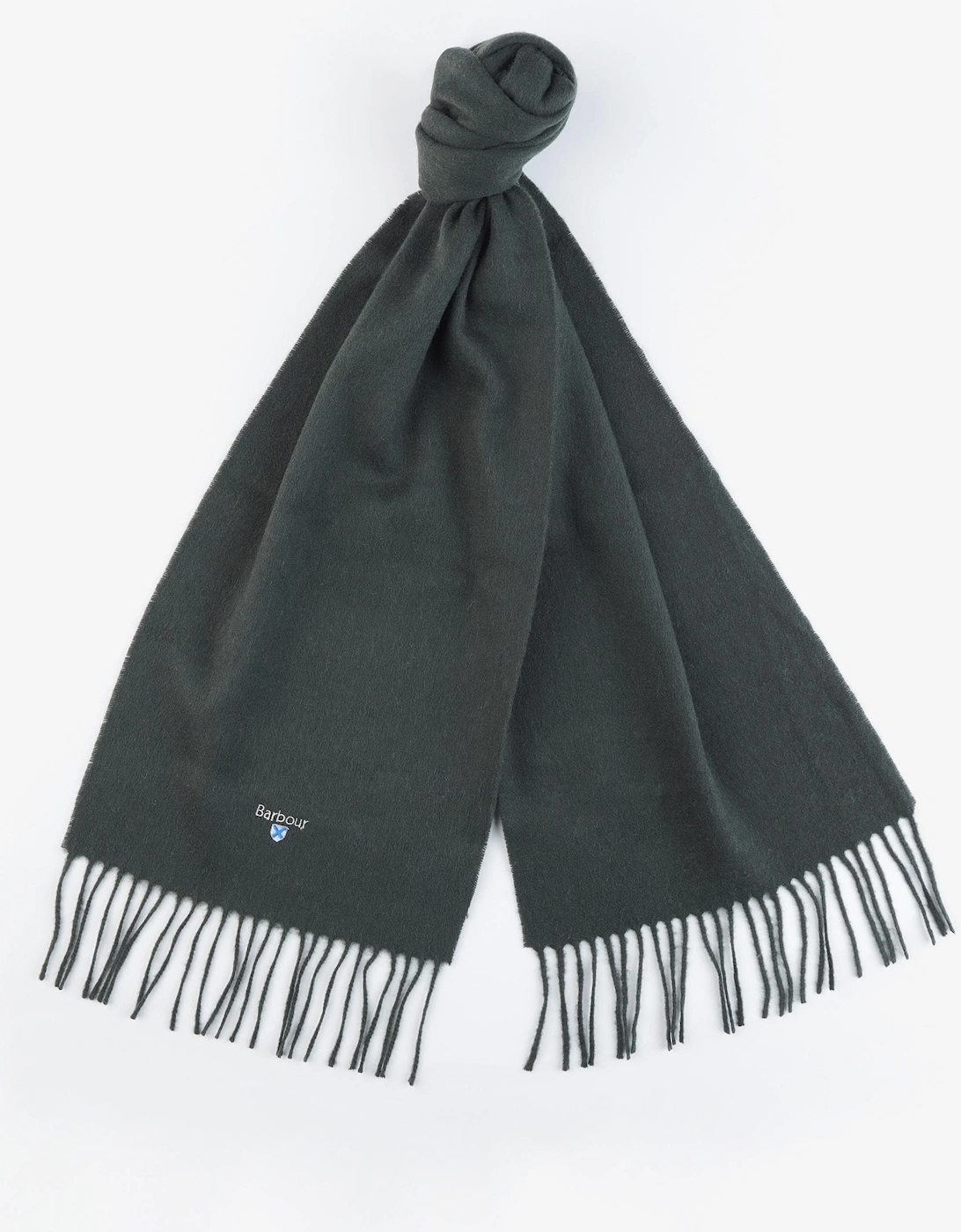 Unisex Plain Lambswool Scarf - Forest Green, 7 of 6