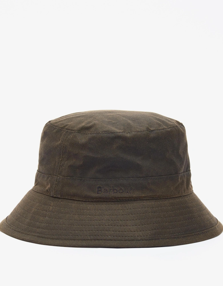 Mens Wax Bucket Hat - Olive