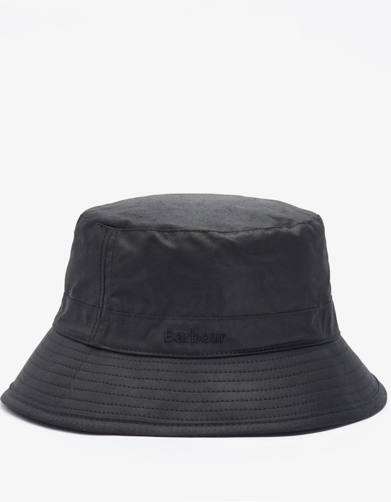 Mens Wax Bucket Hat - Black