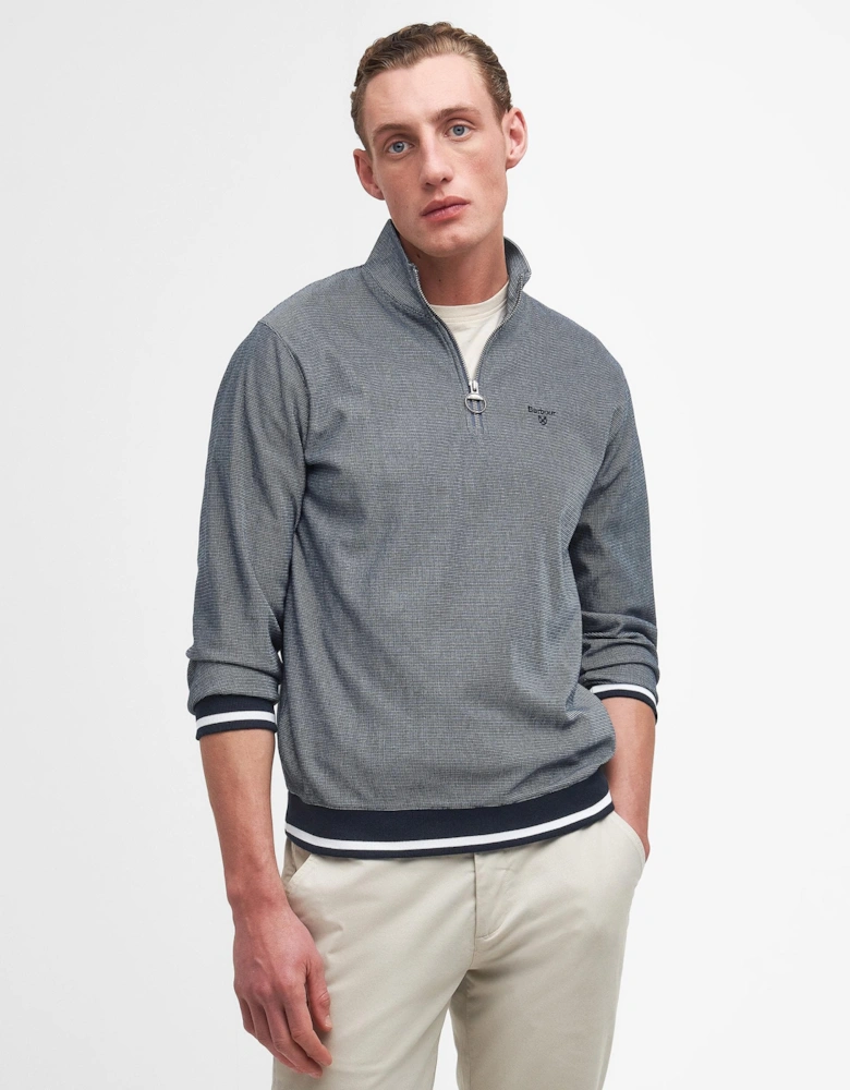 Houndwood Mens Tailored Half Zip Sweatshirt