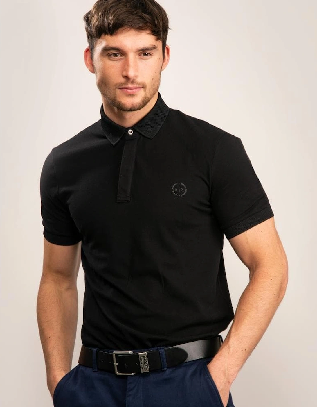 Mens Short Sleeve Micro Logo Polo Shirt, 5 of 4