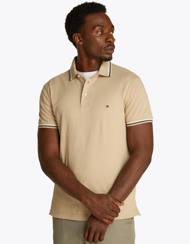 Tipped Slim Fit Mens Polo