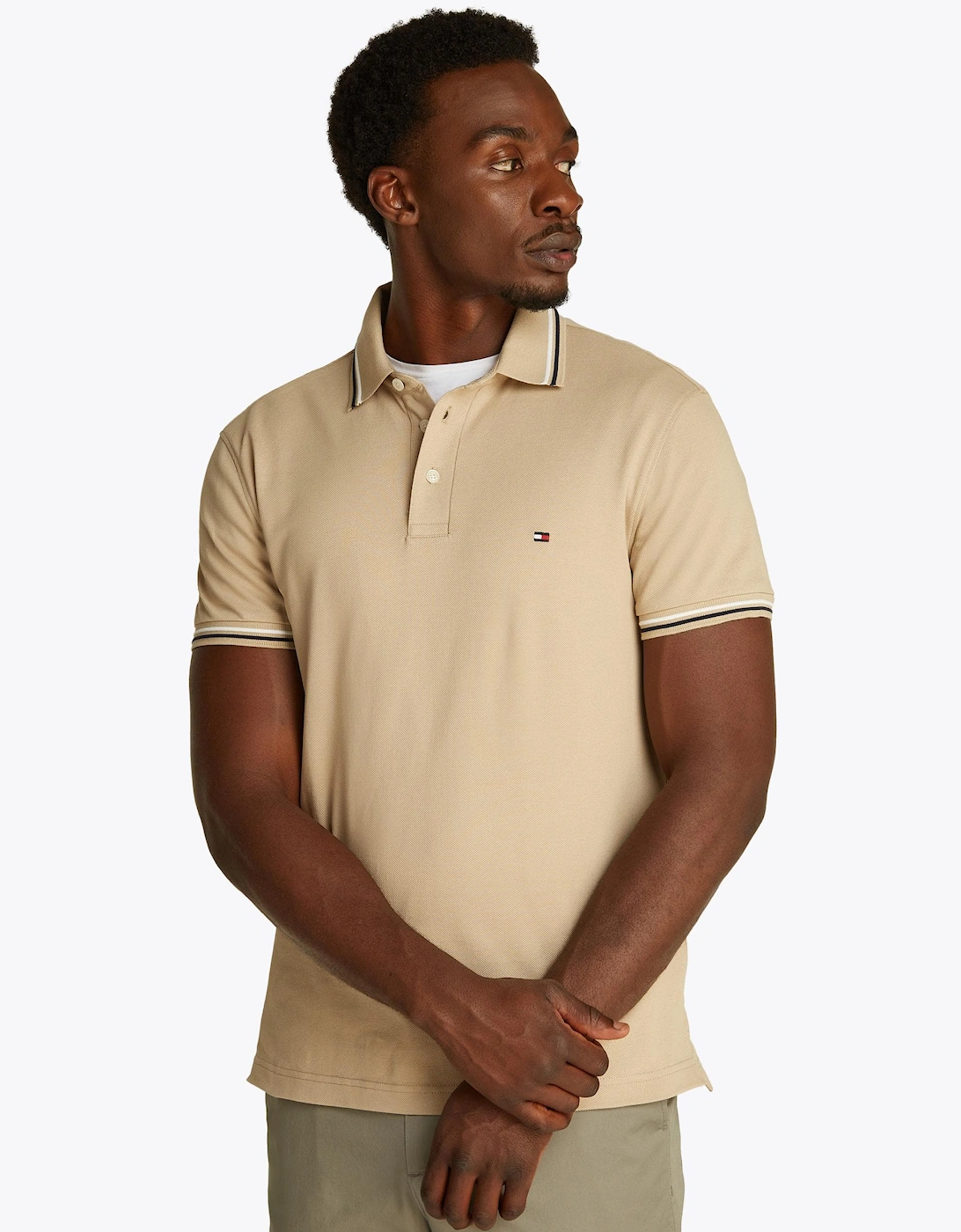Tipped Slim Fit Mens Polo, 5 of 4
