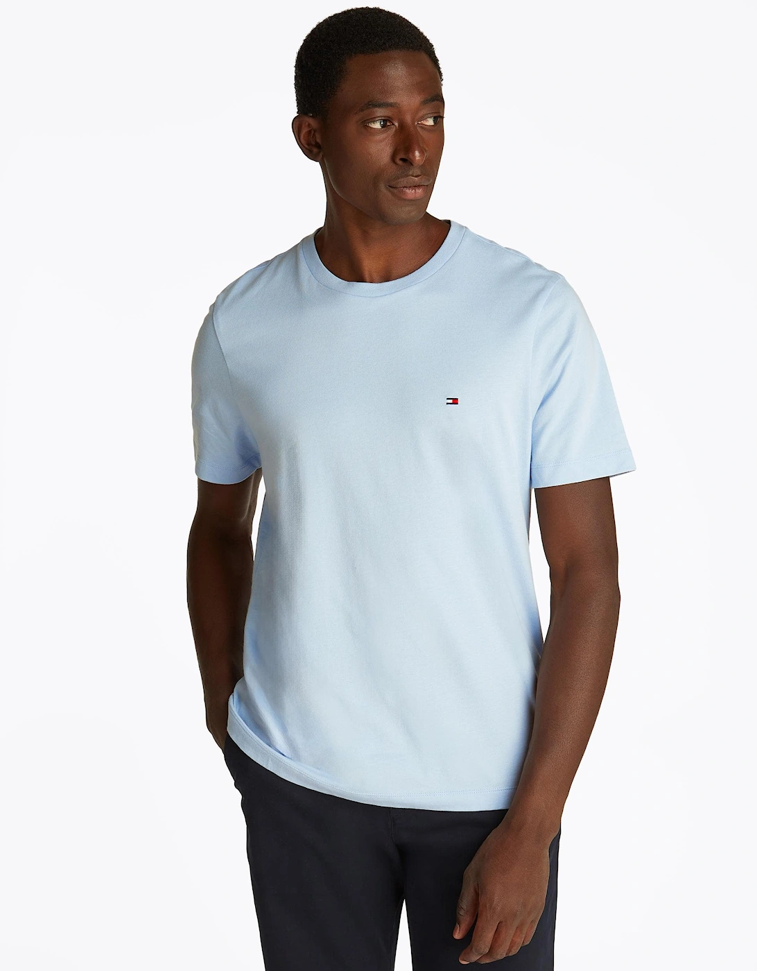 Tommy Hilfiger Men's Blue Essential Seasonal Regular Fit Solid T Shirt - : 44/Regular Xxl