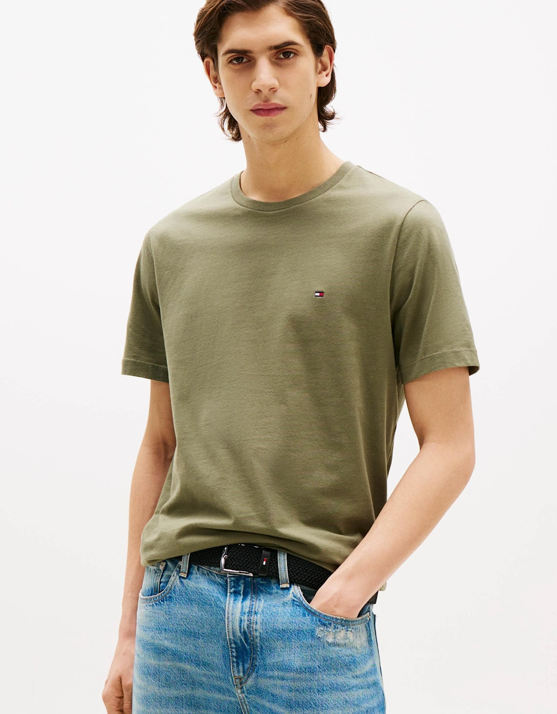 Tommy Hilfiger Men's Tan Essential Seasonal Regular Fit Solid T Shirt - : 44/Regular Xxl