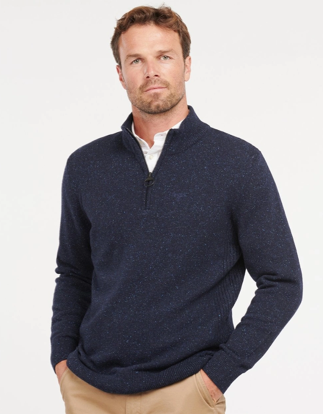 Tisbury Half Zip Mens Sweatshirt - Navy, 8 of 7