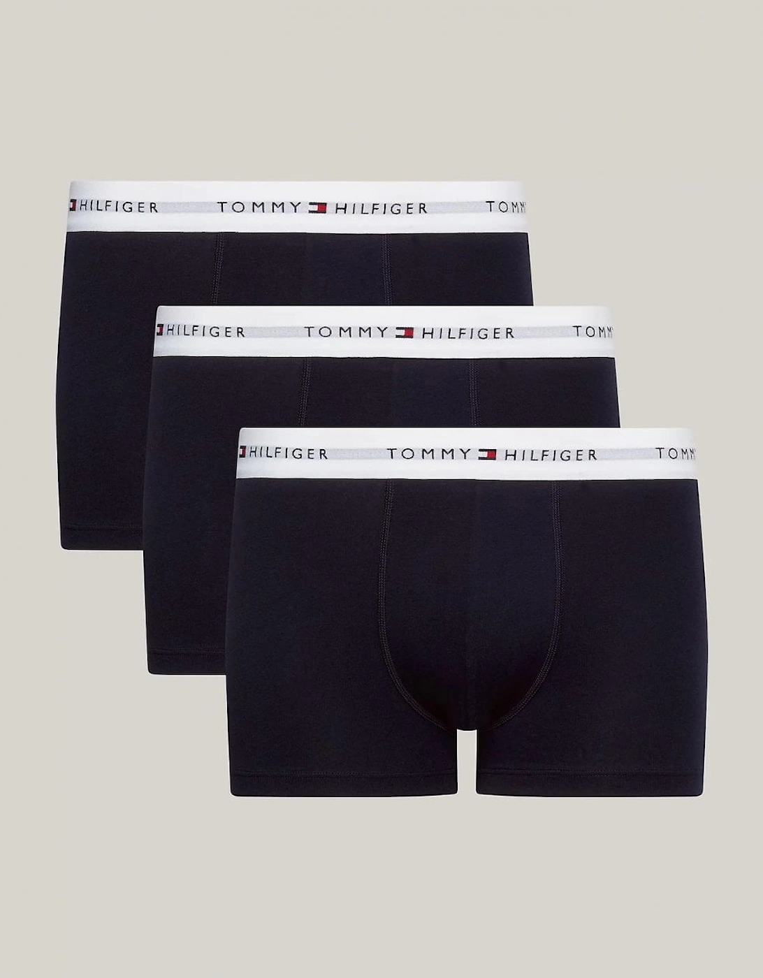 Tommy Hilfiger Men's Black 3 Pack Contrast Trunks - : 33/32/32/5/5.5/6.5/7/6/7.5 M