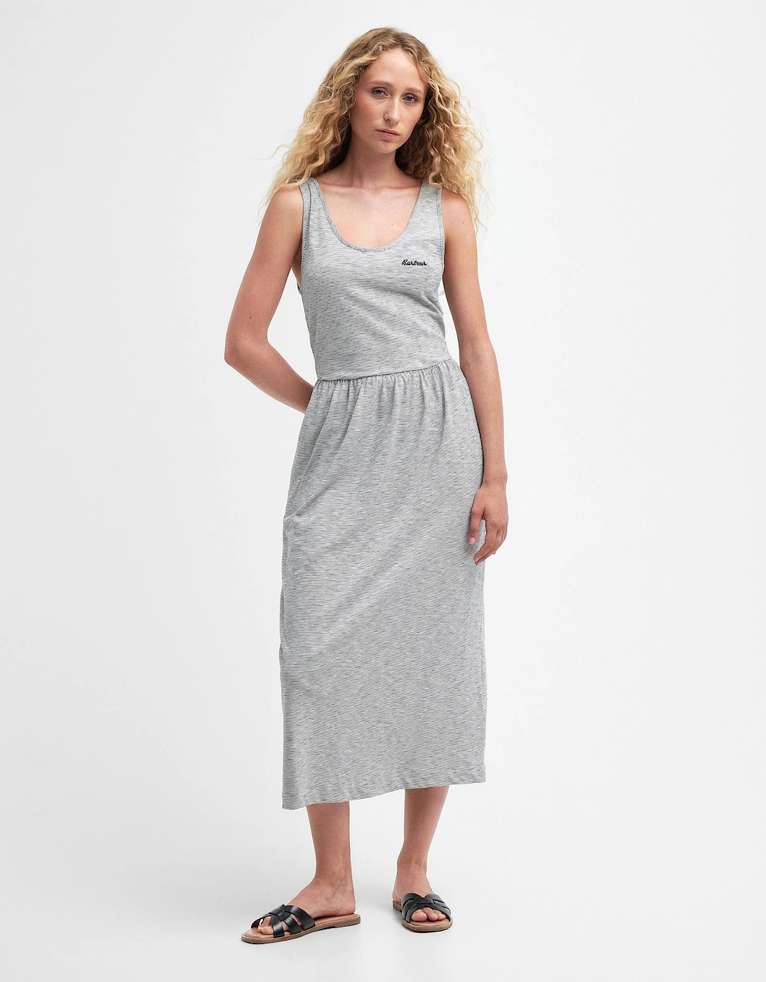 Women's Barbour Woodford Womens Midi Dress - Navy/Multi - Size: 14