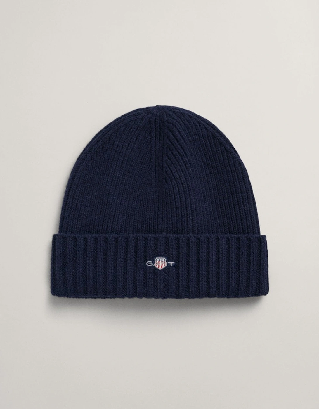 Gant Men's GANT Unisex Shield Wool Beanie - 410 Marine - Navy