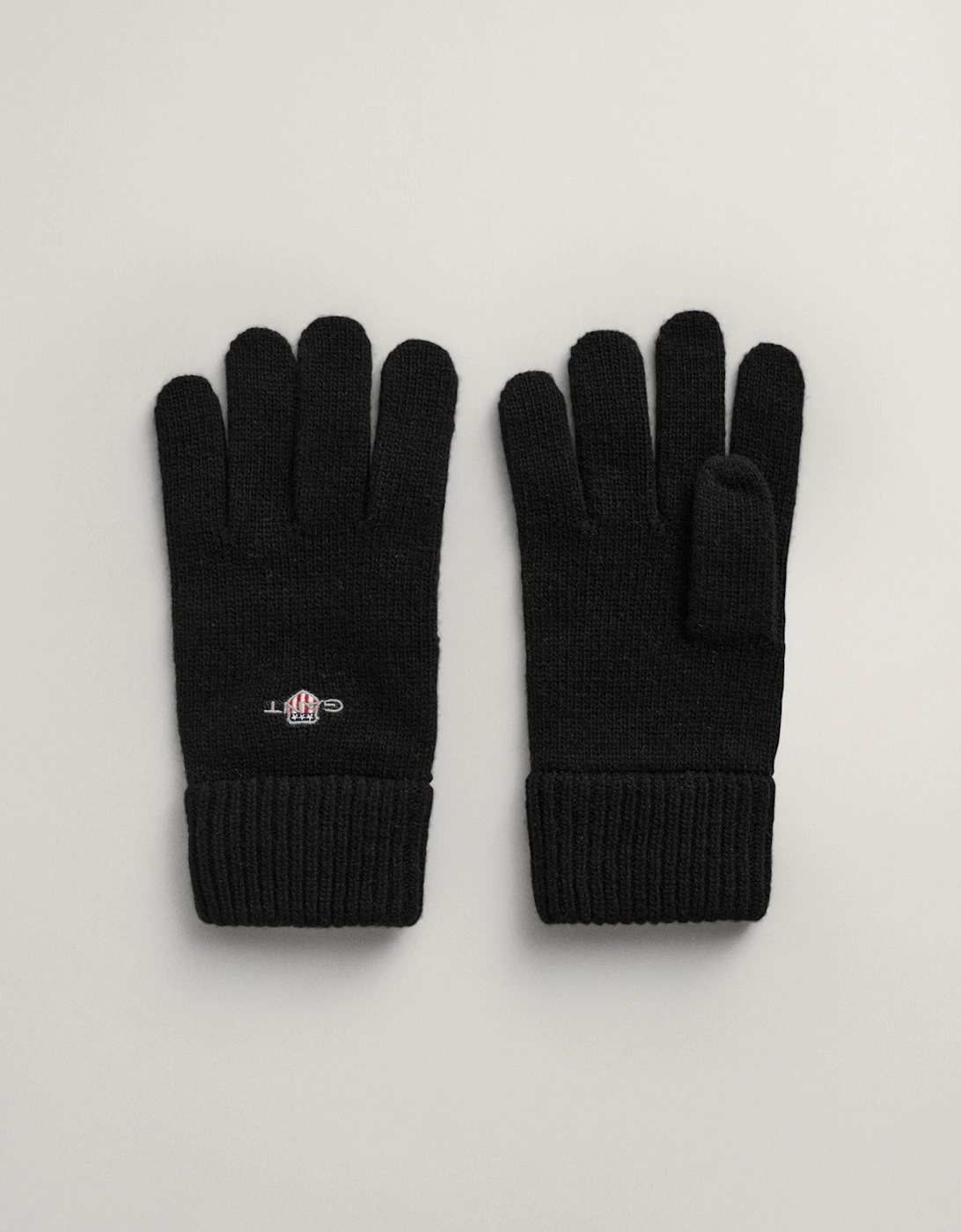 Gant Men's Black Shield Wool Gloves - 5 - Size: One Size