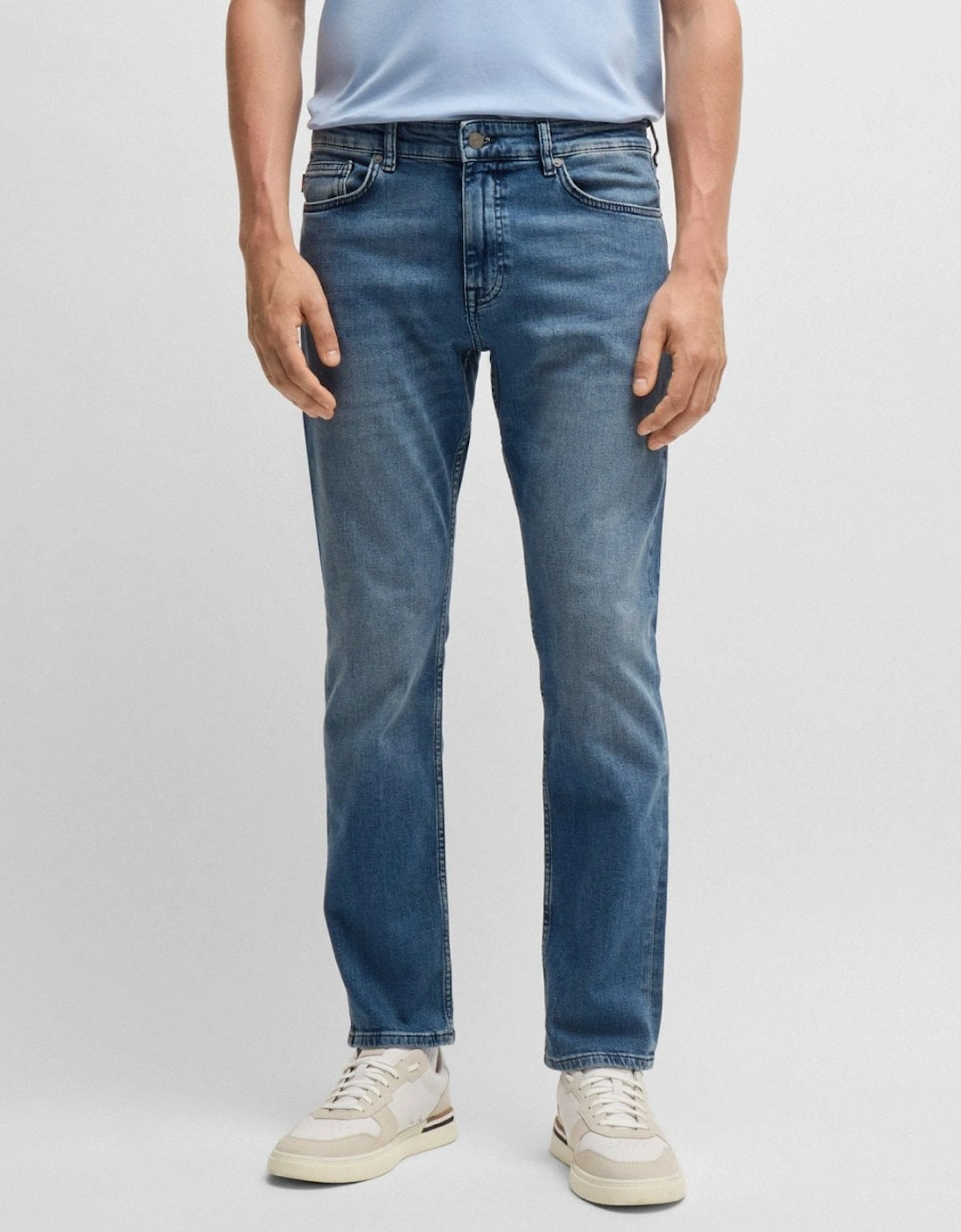 Men's BOSS Orange DELAWARE BO Mens Slim Fit Comfort-Stretch Blue Jeans NOS - Size: 32/32