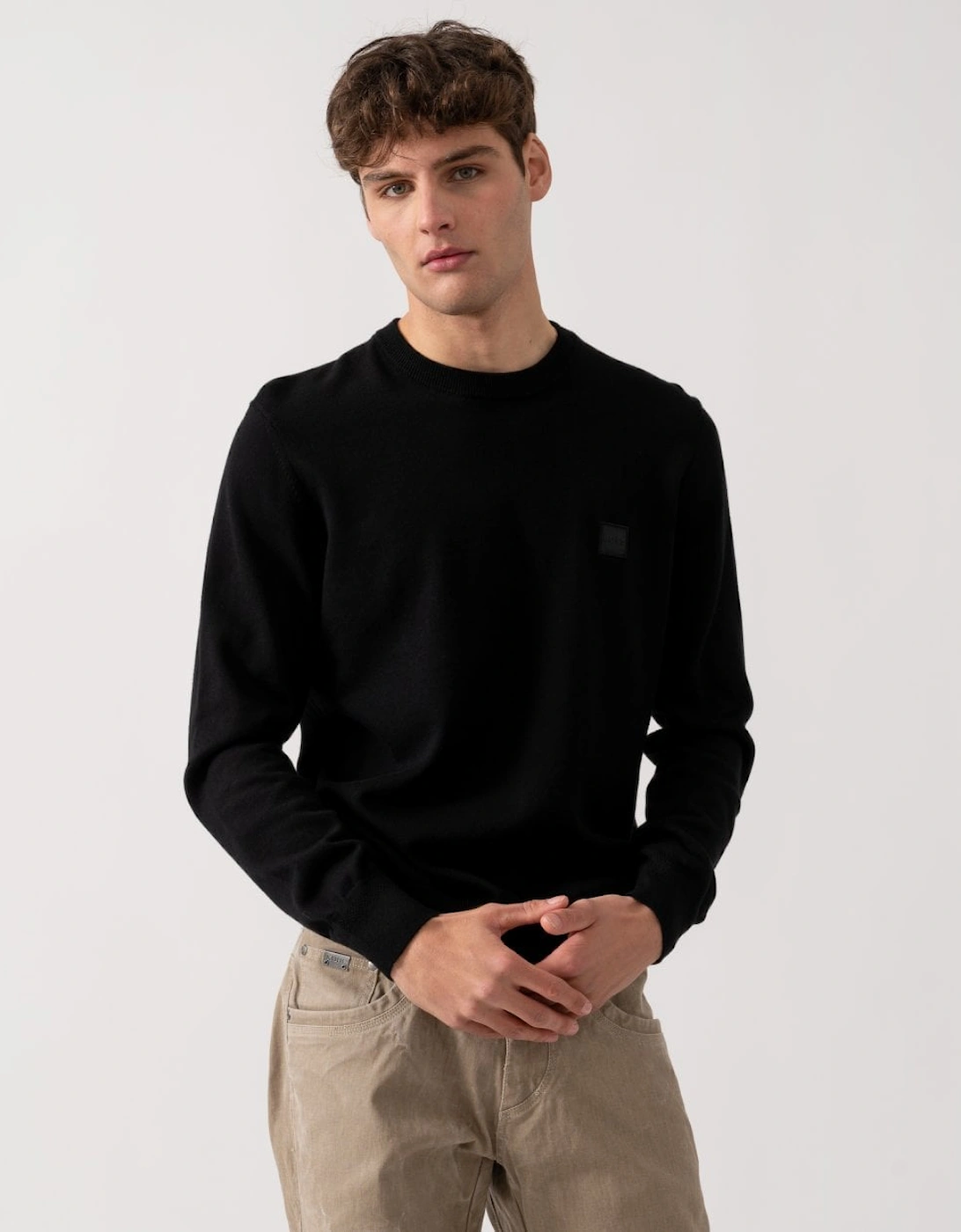Hugo Boss Men's Black Boss Orange Kanovano Crew Neck Jumper Nos - 001  36 S