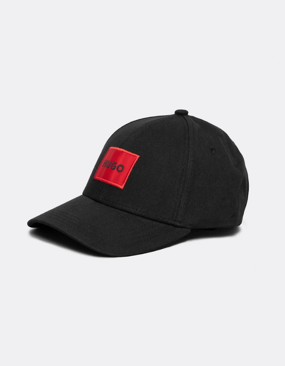 Men's HUGO Men-X 581-RL Mens Cotton-Twill Cap With Red Logo Label - Black 001 - Size: ONE size