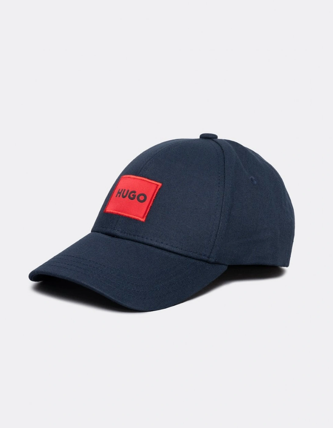 Boss Men's HUGO Men-X 581-RL Mens Cotton-Twill Cap With Red Logo Label - Dark Blue 405 - Navy