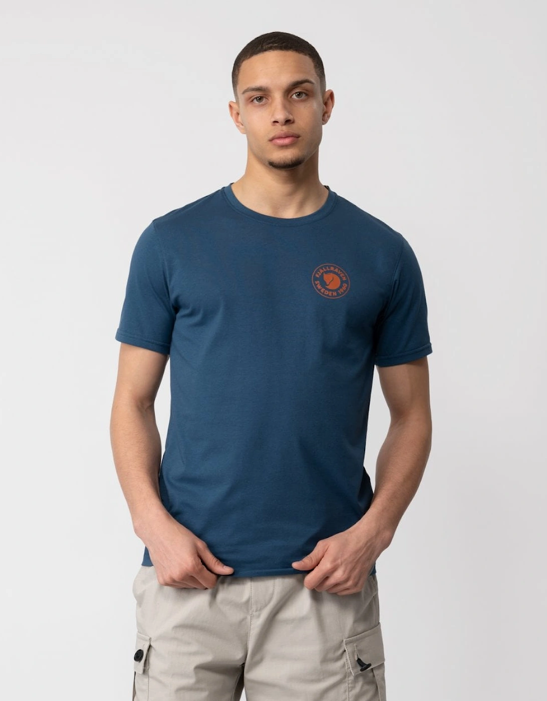 Men's Fjallraven 1960 Logo Mens T-Shirt - Indigo Blue 534 - Navy - Size, 42