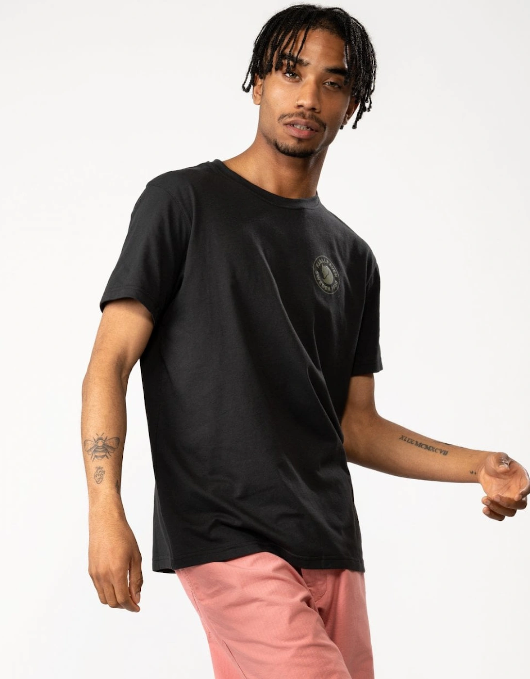 Men's Fjallraven 1960 Logo Mens T-Shirt - Black 550 - Size, 44