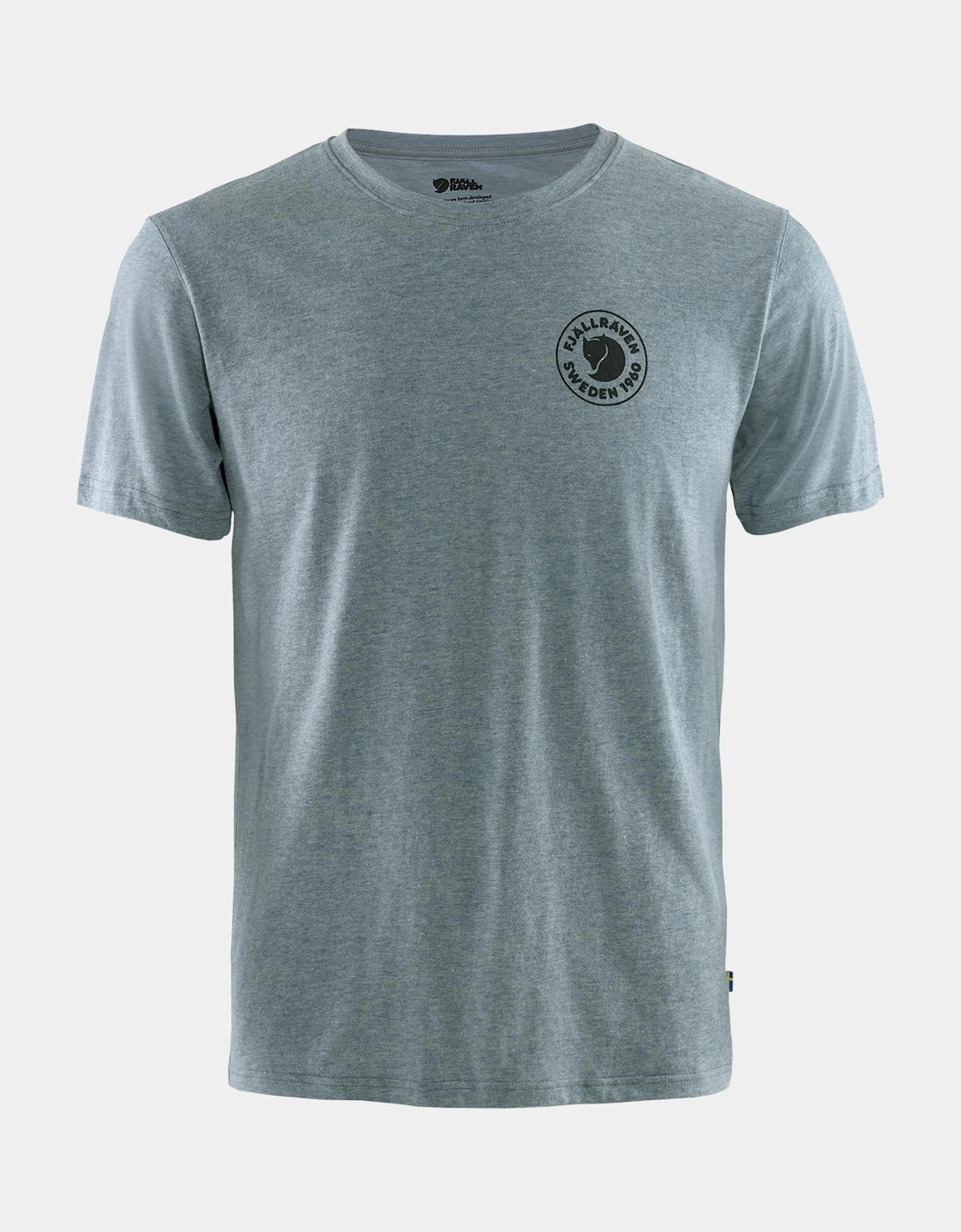 Fjallraven Men's Grey 1960 Logo T-Shirt - Uncle Blue-Melange 520-999 - Size: 38