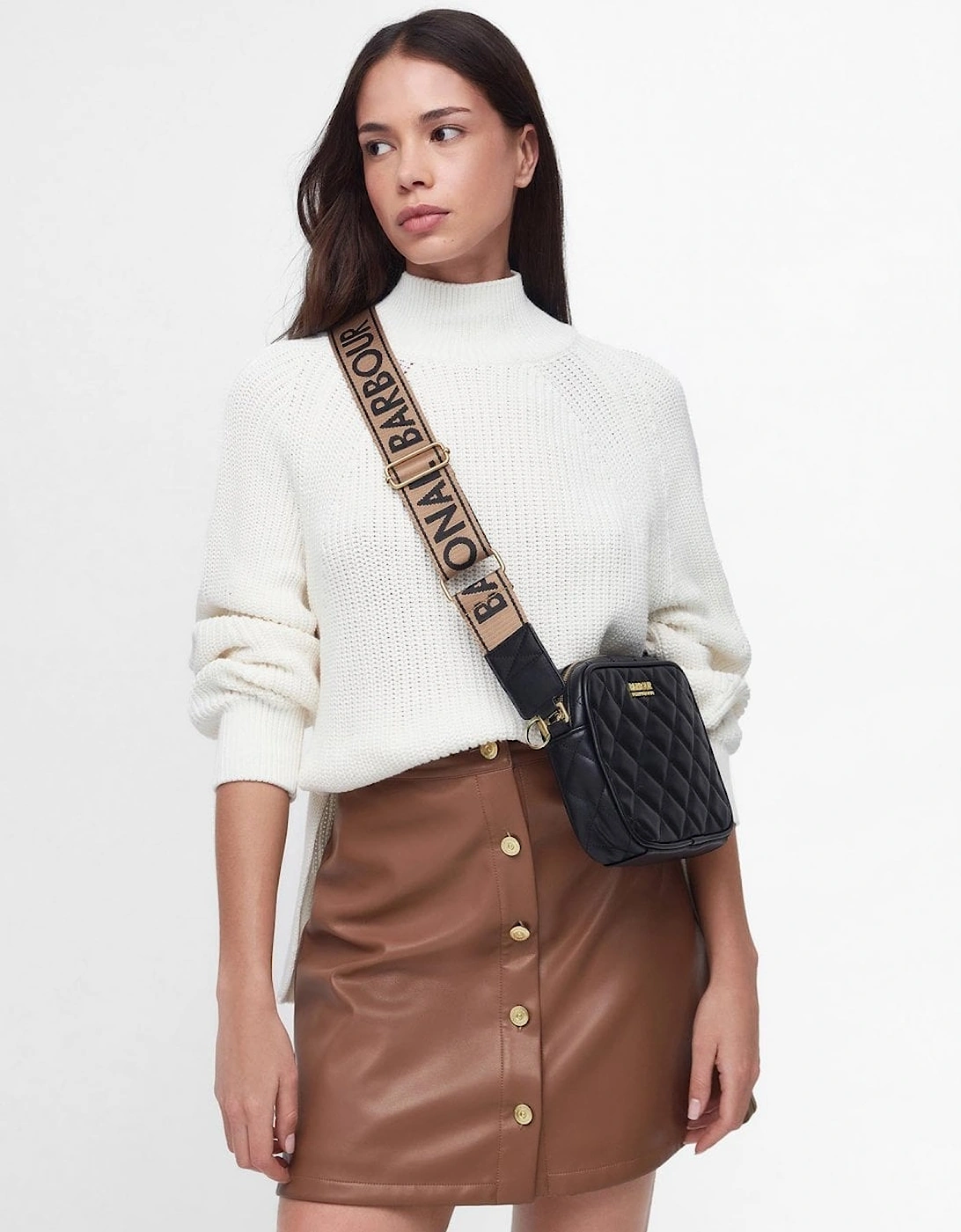 Quilted Sloane Womens Crossbody Bag, 10 of 9