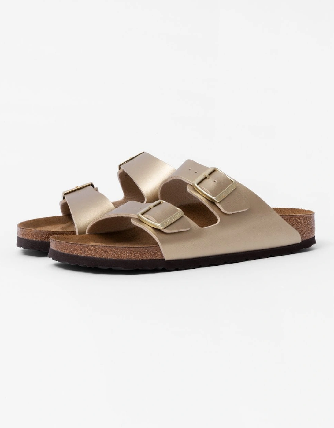 Birkenstock Women's Birkenstock Arizona Birko-Flor Metallic Womens Sandals - Gold