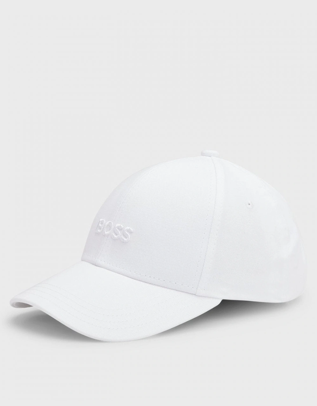 Men's BOSS Orange Zed Mens Cotton-Twill Six-Panel Cap with Embroidered Logo NOS - White 100 - Size: ONE size