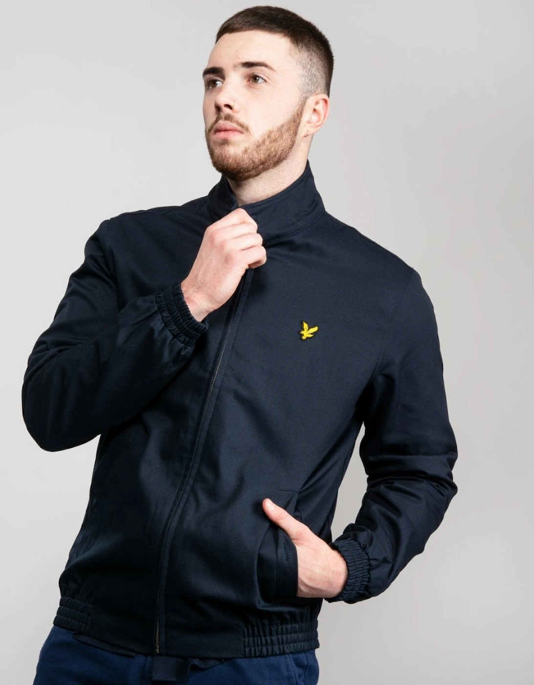 Men's Lyle & Scott Mens Harrington Bomber Jacket - Z271 Dark Navy - Size: 42/Regular