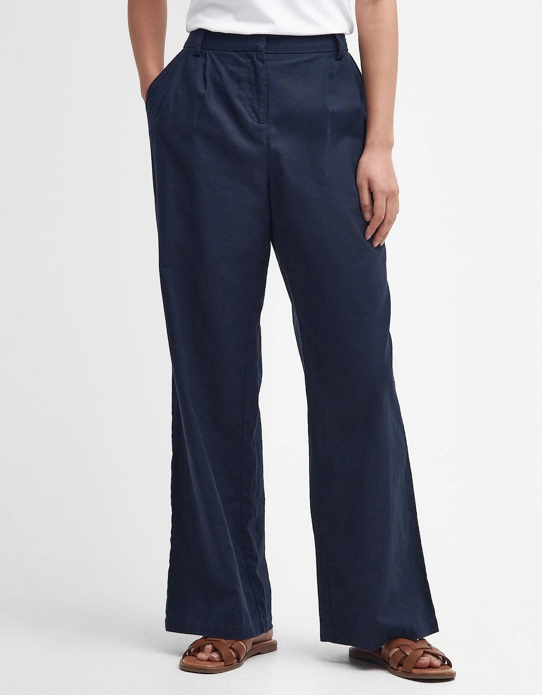 Somerland Womens Linen Trousers, 8 of 7
