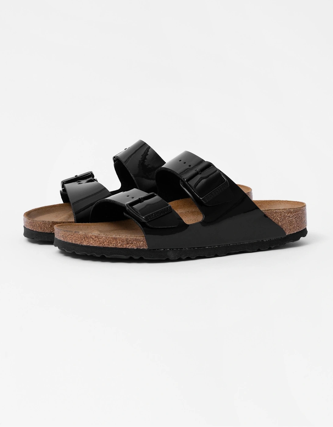 Women's Birkenstock Arizona Birko-Flor Patent Womens Sandals - Black - Size: 5.5/C