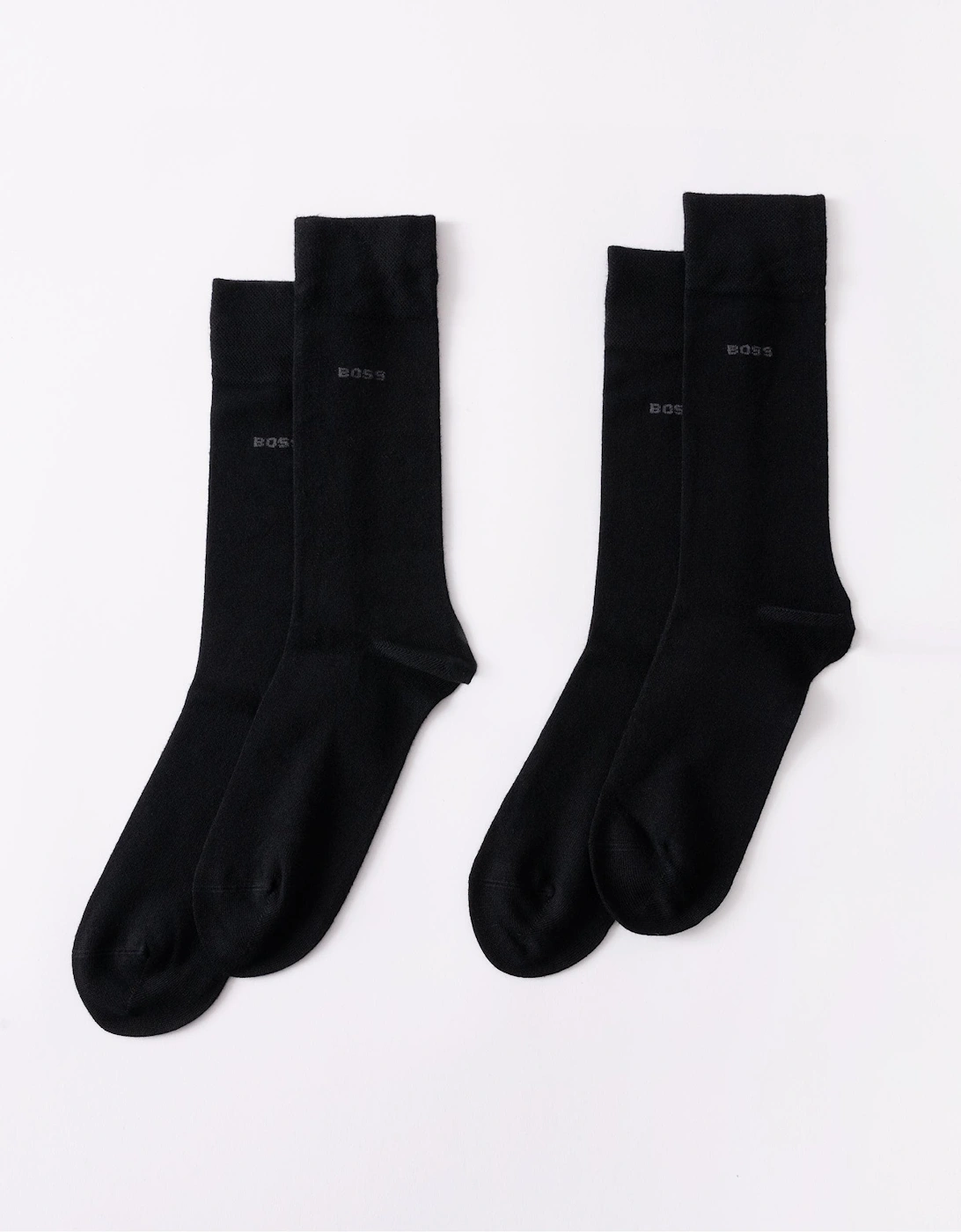 Men's BOSS Orange 2-Pack Mens Bamboo Socks - Black 001 - Size: 6/6.5/7.5/7/11/10/8/8.5/12/9.5/9/11.5/10.5