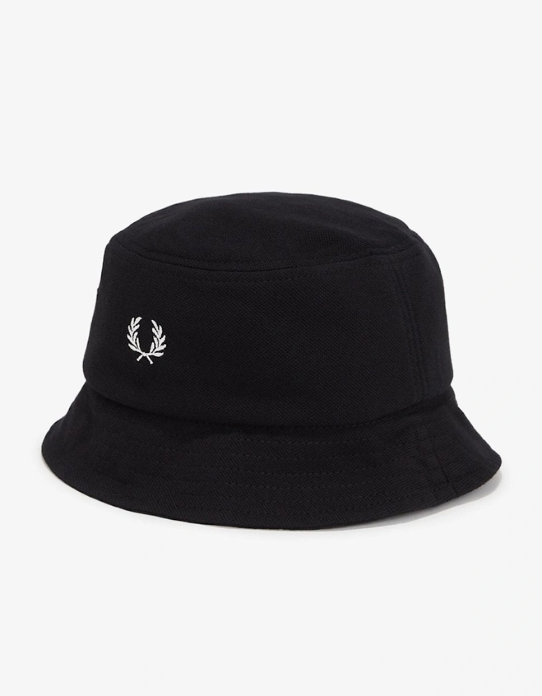 Fred Perry Men's Fred Perry Mens Pique Bucket Hat - Black/Snow White 843