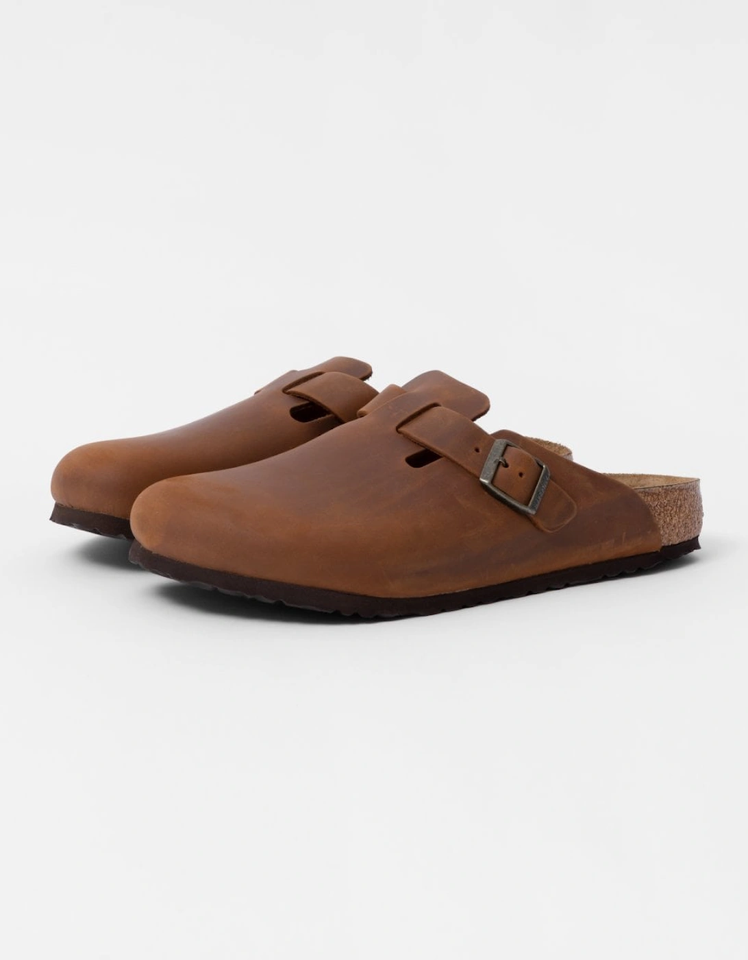 Women's Birkenstock Boston Oiled Nubuck Leather Unisex Clogs - Cognac - Brown - Size, UK10.5 Eu45 Regular