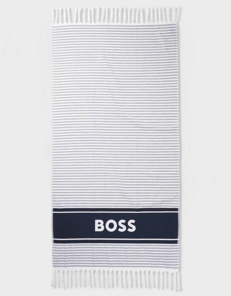 BOSS Orange Riviera Mens Striped Beach Towel