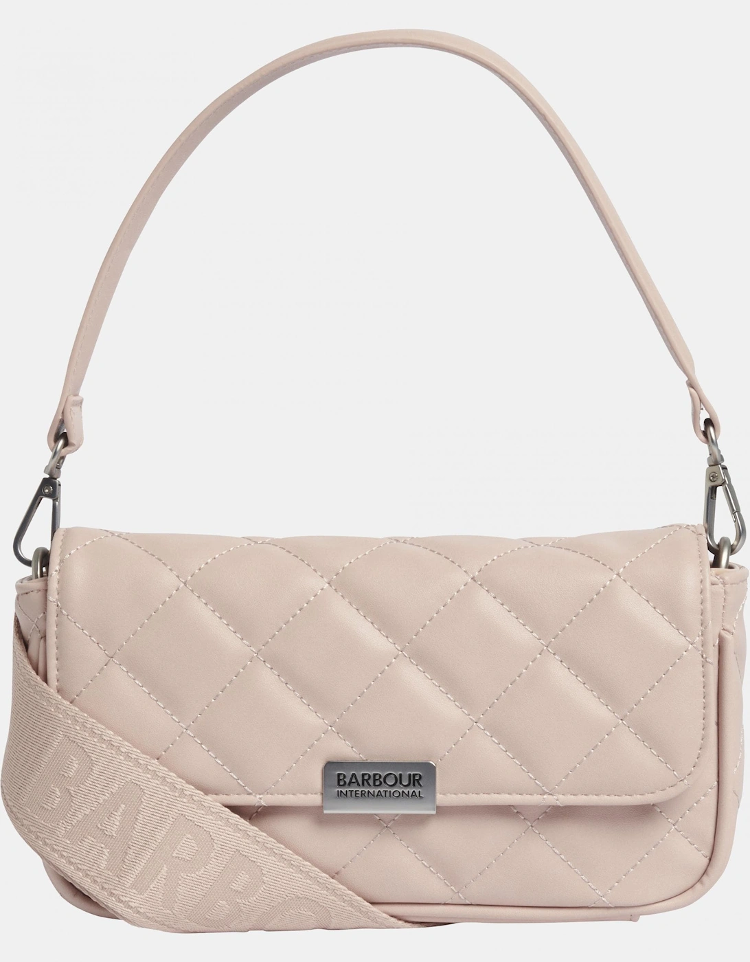 Women's Barbour International Quilted Womens Mini Soho Crossbody Bag - Pale Mauve - Tan - Size: ONE size