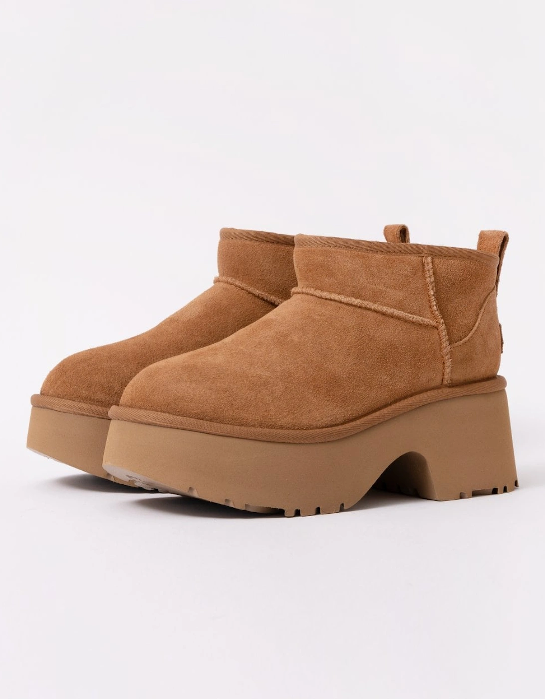 Women's UGG Womens Classic New Heights Ultra Mini Platform Boot - Brown - Size: 5