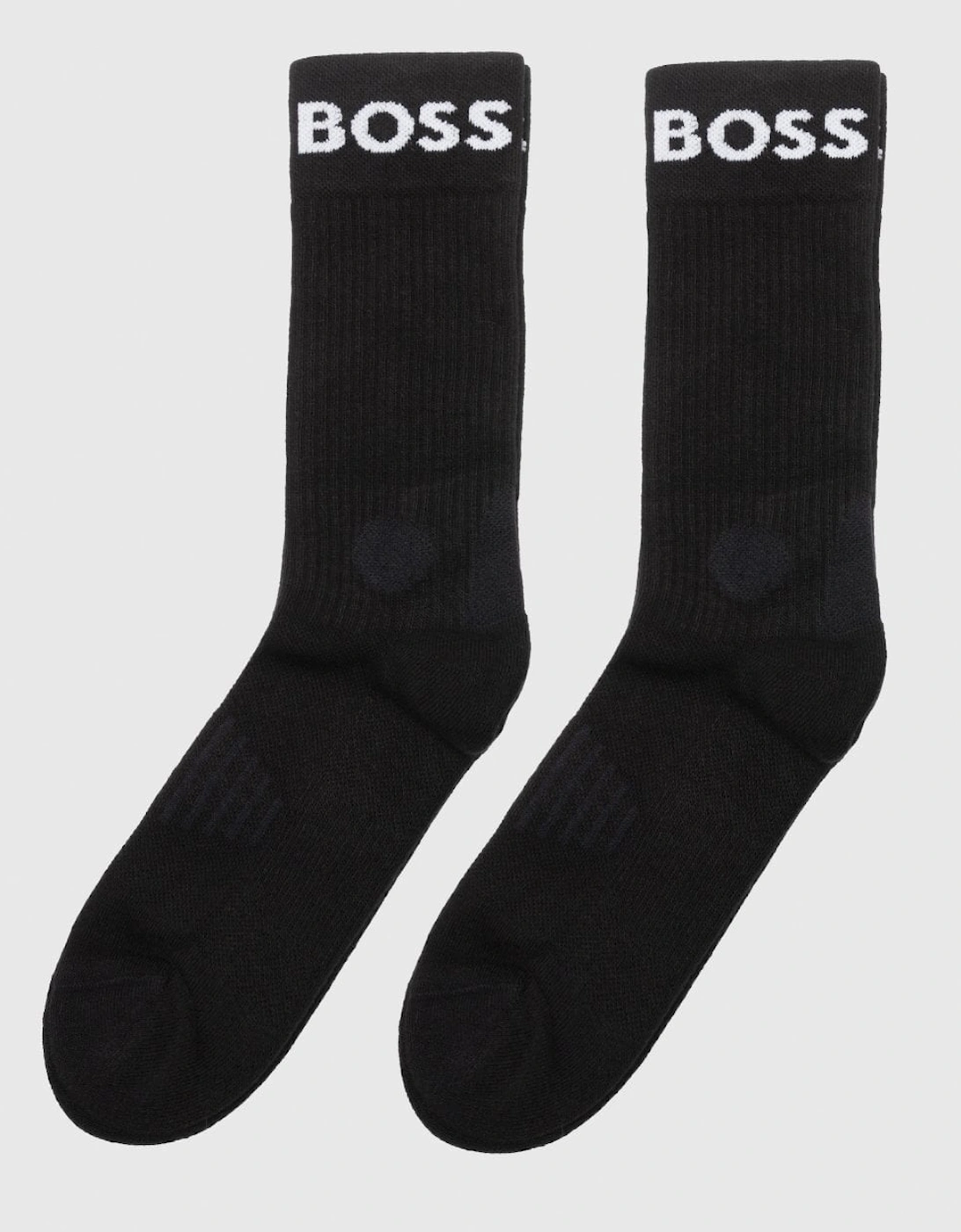 Hugo Boss Men's Black/Black Boss Green 2 Pack Rs Sport Socks Nos - /White 001 - Size: 6/6.5/7.5/7/11/10/8/8.5/12/9.5/9/11.5/10.5