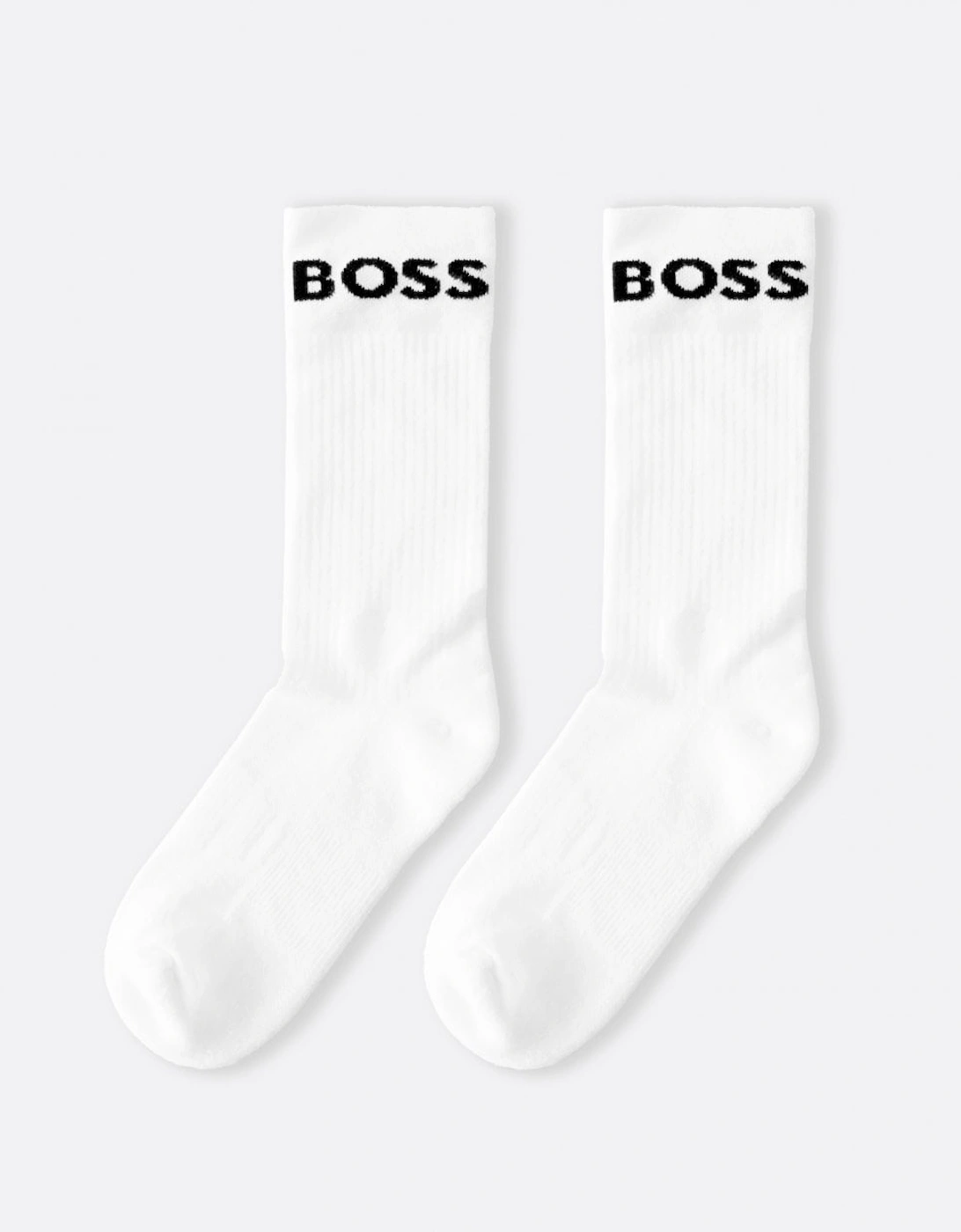 Hugo Boss Men's White/White Boss Green 2 Pack Rs Sport Socks Nos - /Black 100 - Size: Uk5-8.5 Eu39-42 Us6-9