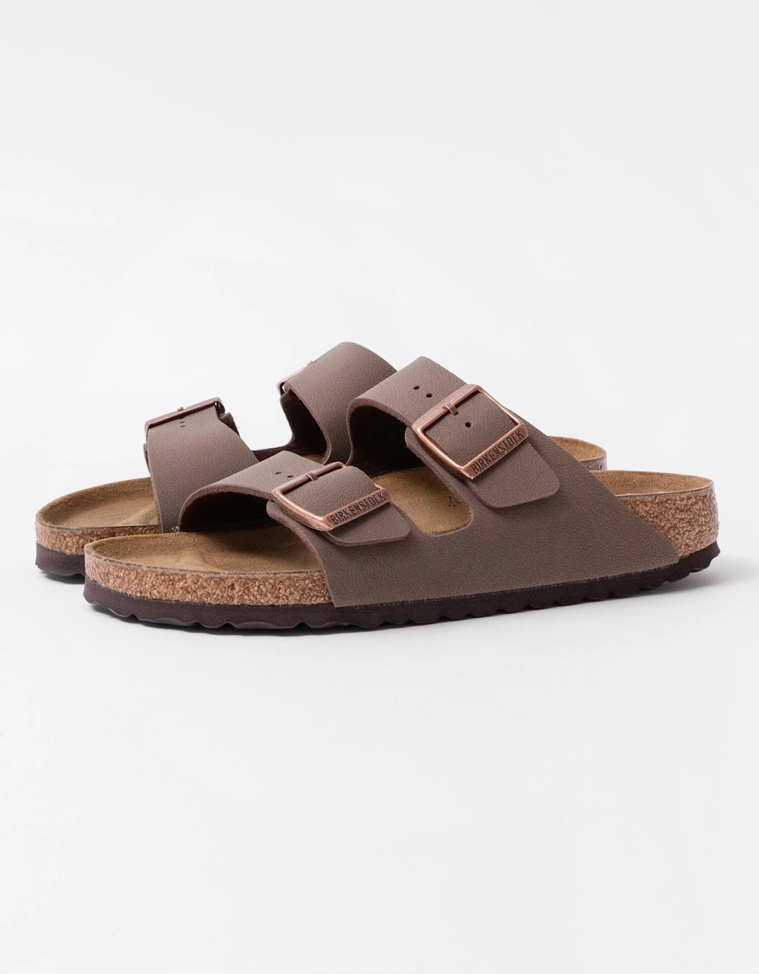 Birkenstock Arizona Women's Brown Birko-Flor Nubuck Sandals - Mocha  8/C