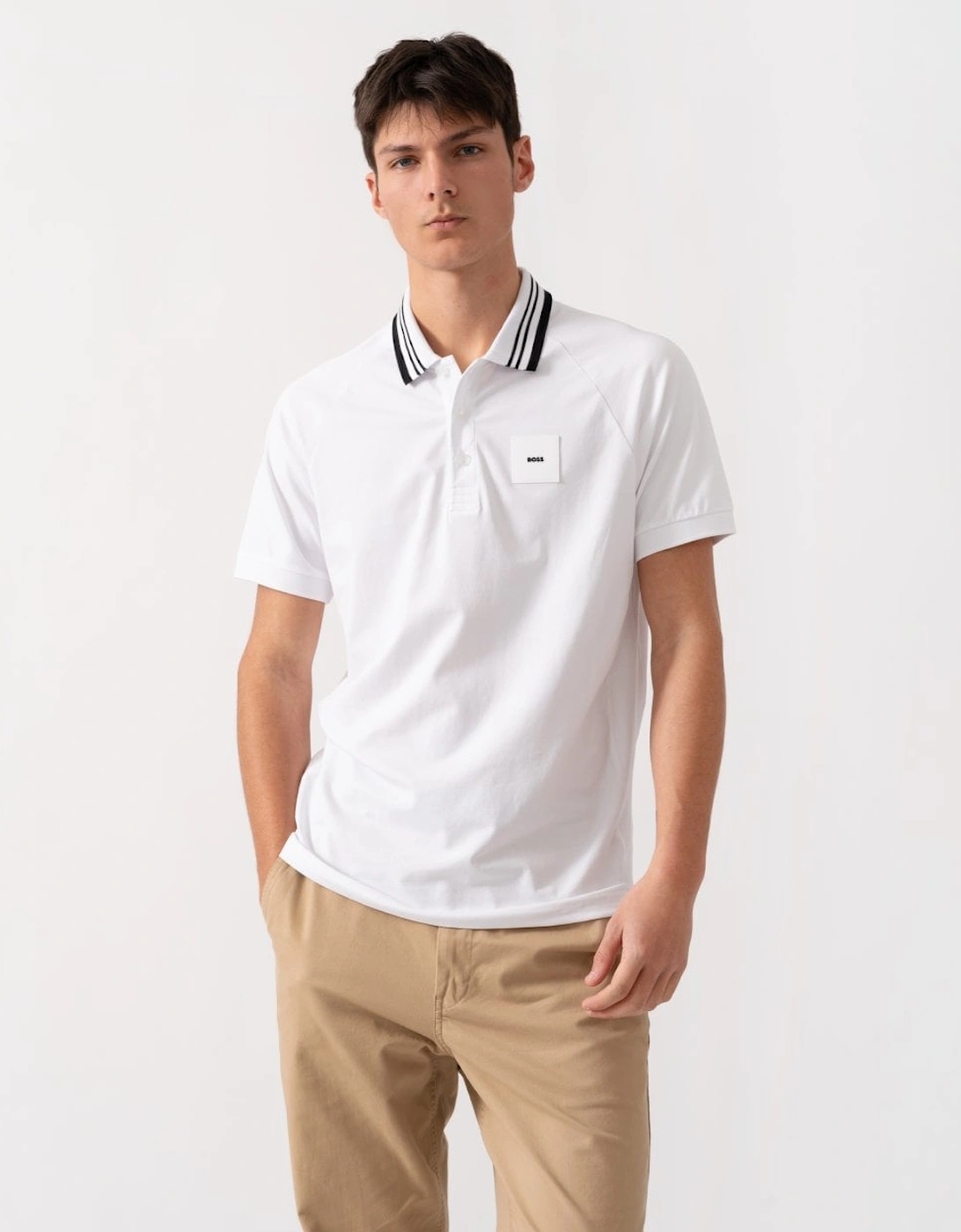 BOSS Green Paddy Rib Mens Polo Shirt, 5 of 4