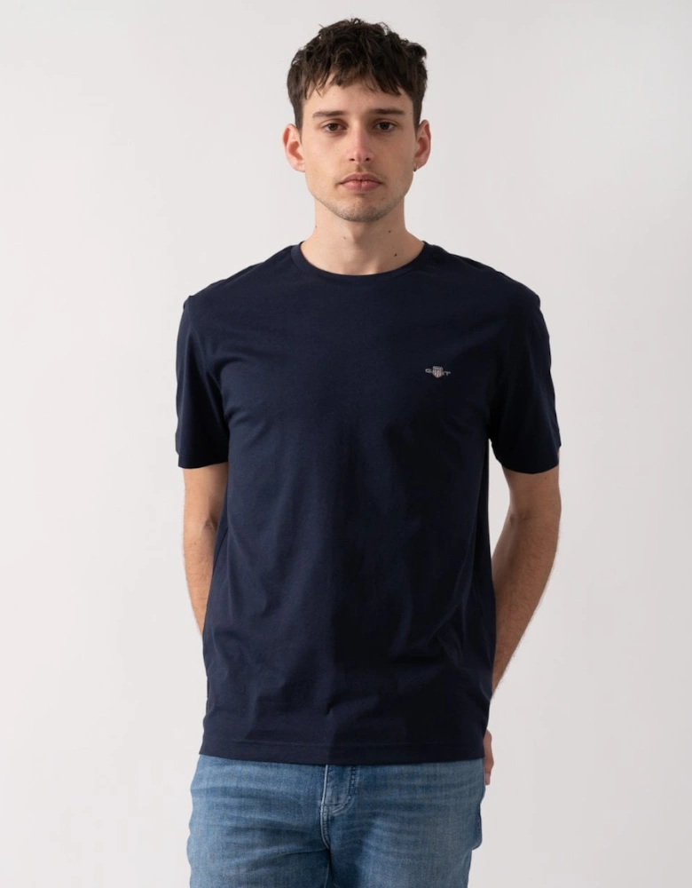 Mens Seasonal Essential Embroidered Archive Shield T-Shirt
