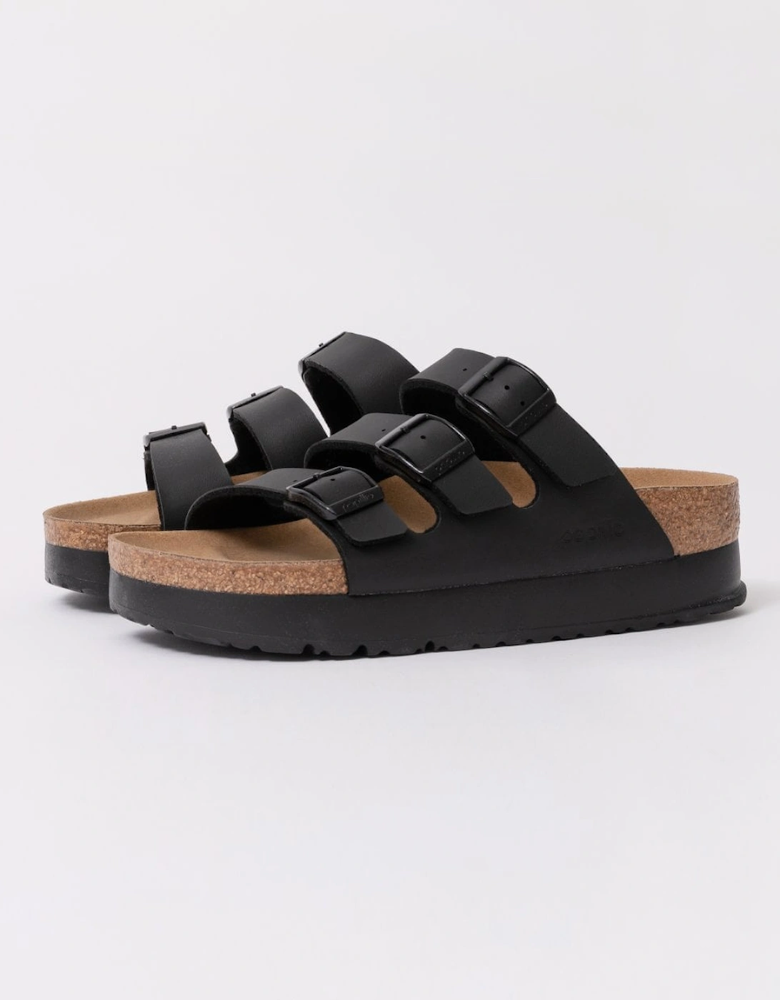 Women's Birkenstock Papillio Florida III Womens Vegan Platform Sandals - Black - Size: 7.5/C
