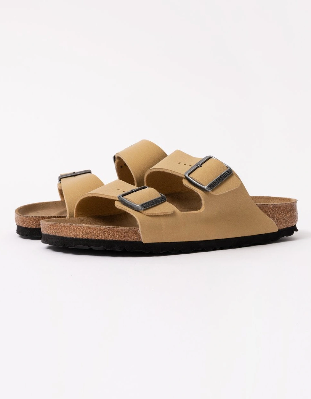 Women's Birkenstock Arizona Birkibuc Womens Sandals - Birkibuc Latte Cream - Brown - Size: 5.5/C