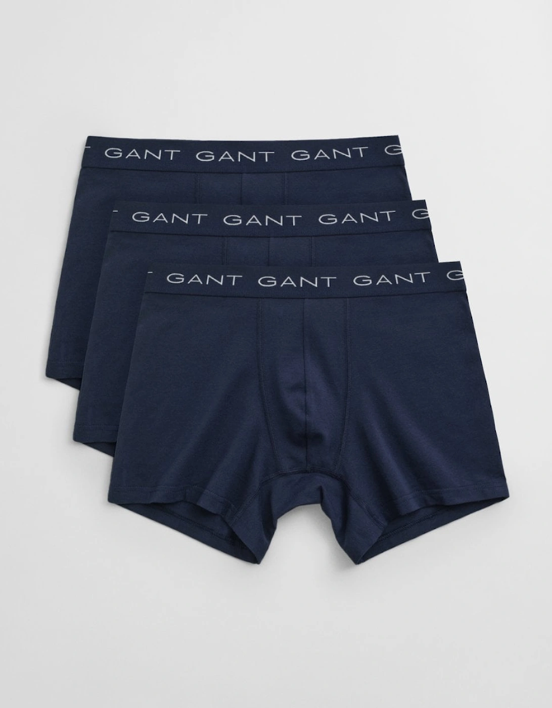 Gant Men's Navy Slim Fit Cotton Jersey Boxer Briefs 3-Pack - 410 Marine  35/34/32 L