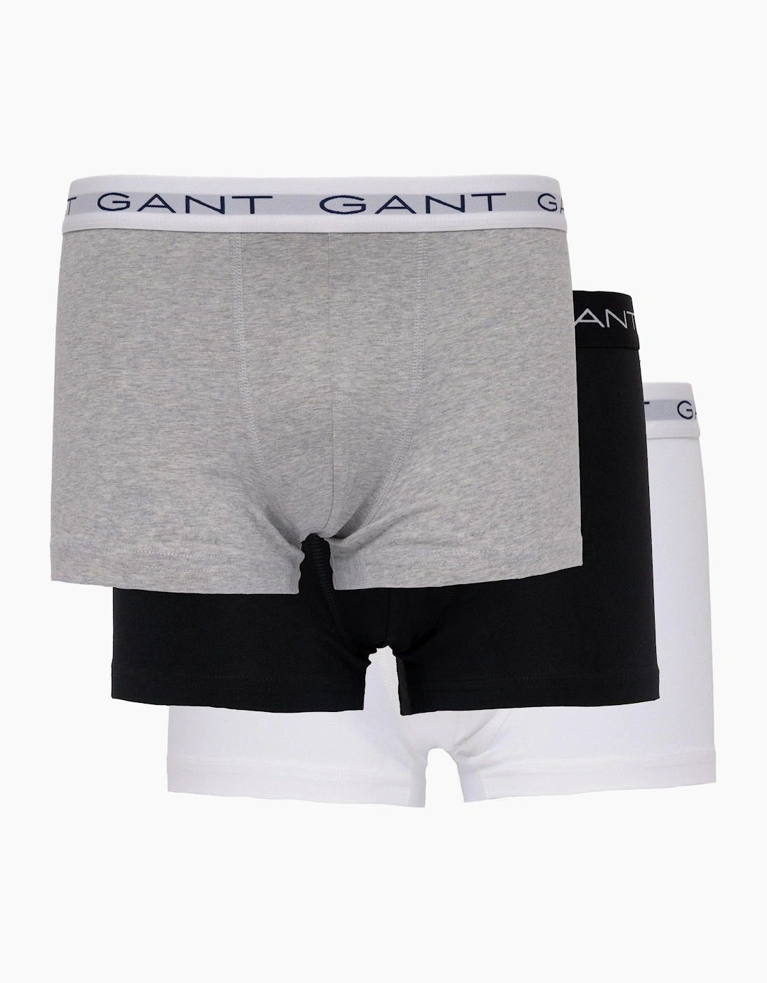 Gant Men's Light Grey Melange Slim Fit Cotton Jersey Trunks 3-Pack - 94  33/32/32 M