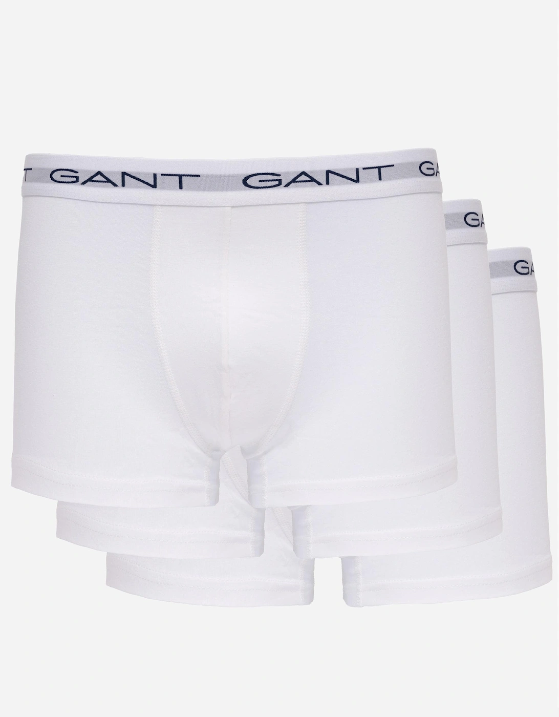 Gant Men's White Slim Fit Cotton Jersey Trunks 3-Pack - : 33/32/32 M