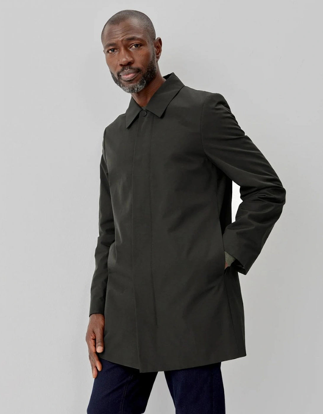 Men's Oliver Sweeney Huntingfield Mens Showerproof Cotton Mac - Khaki - Green - Size: 42/Regular